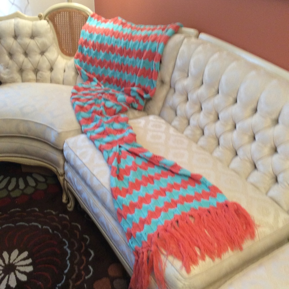Mermaid crochet blanket